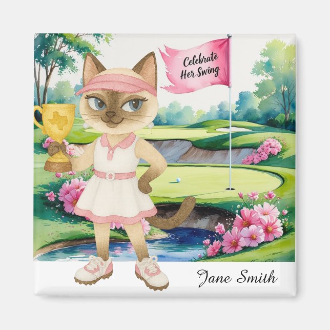 Golfturnier der Frau für die siamesische Katze Gol Magnet (Vorne)
