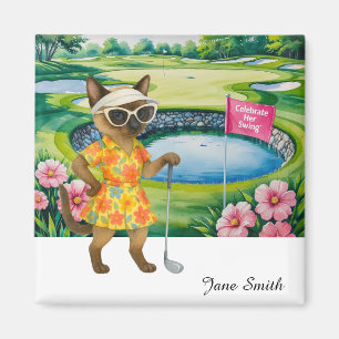 Golfturnier der Frau für die siamesische Katze Gol Magnet