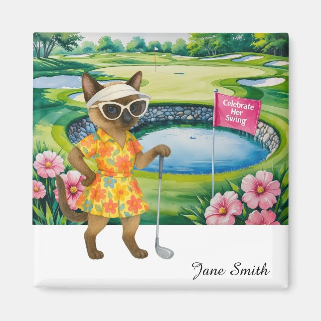 Golfturnier der Frau für die siamesische Katze Gol Magnet (Vorne)