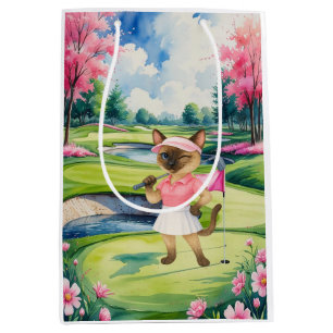 Golfturnier der Frau für die siamesische Katze Gol Mittlere Geschenktüte