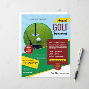 Golfturnier Flyer Vorlage