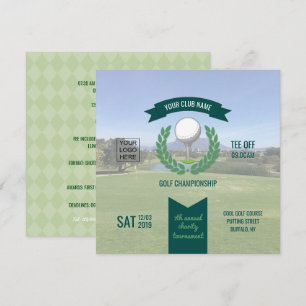 Golfturnier für Club/Firma - Foto und Logo hinzufü Einladung