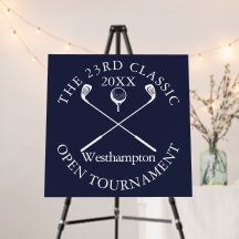 Golfturnier Klassik-Event Navy Blau Schild