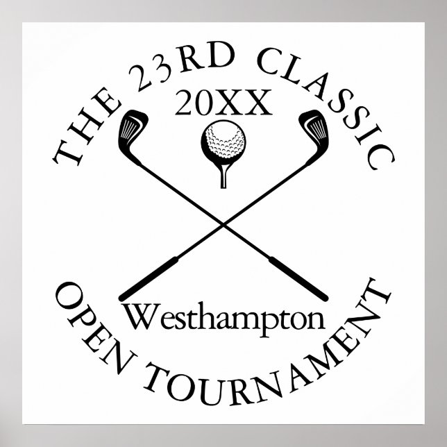Golfturnier-Klassik-Event-Schild Poster (Vorne)