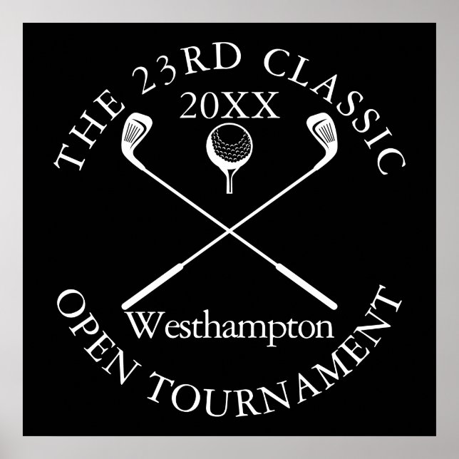 Golfturnier-Klassik-Event-Schild Poster (Vorne)