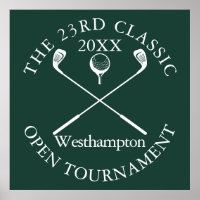 Golfturnier-Klassiker Emerald Green Schild