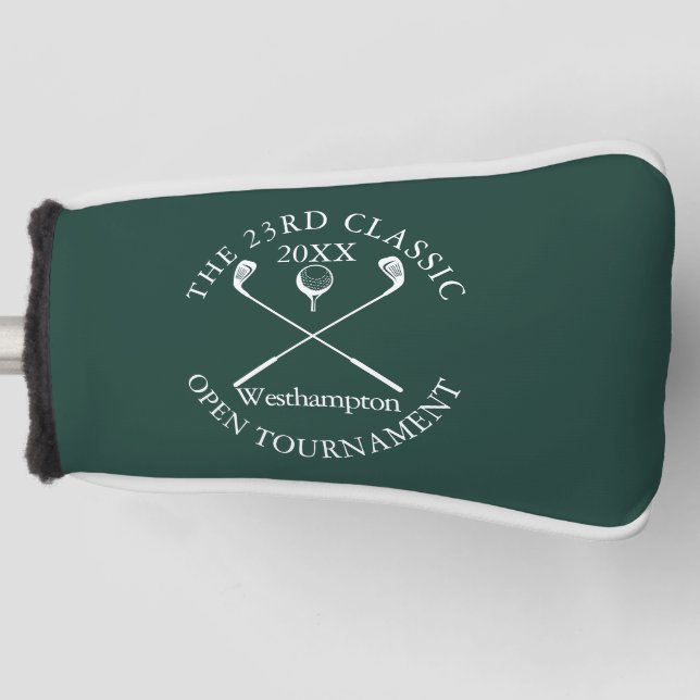 Golfturnier Klassisches Ereignis Smaragdgrün Golf Headcover (Vorderseite)