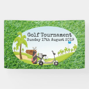 Golfturnier mit Golfplatz Gras Banner