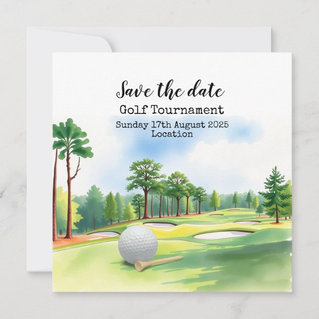 Golfturnier Save the Date Ankündigung (Vorderseite)