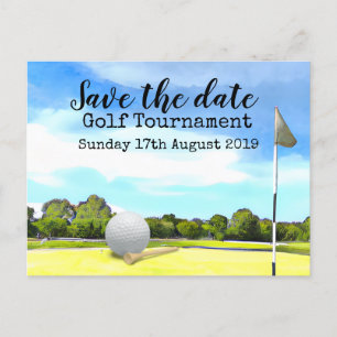 Golfturnier Save the Date Ankündigungspostkarte
