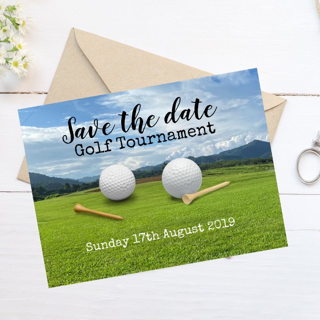 Golfturnier Save the Date Ankündigungspostkarte (Von Creator hochgeladen)