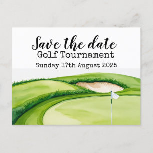 Golfturnier Save the Date Ankündigungspostkarte