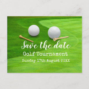 Golfturnier Save the Date auf Grün Ankündigungspostkarte