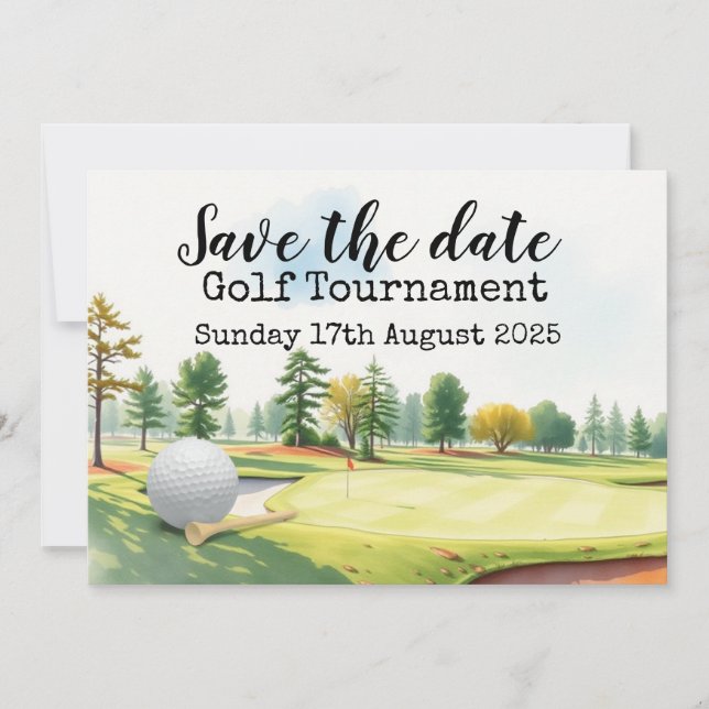 Golfturnier Save the Date Einladung (Vorderseite)