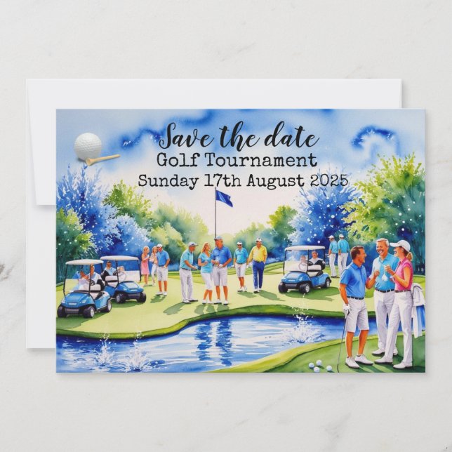 Golfturnier Save the Date Einladung (Vorderseite)
