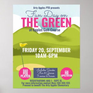 Golfturnier Spenden sammeln Flyer und Plakat