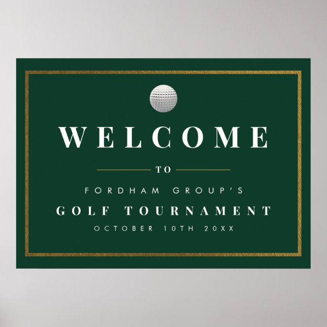 Golfturnier-Willkommensschild  Poster (Vorne)