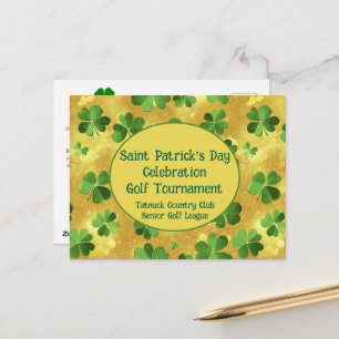 Golfturnier zum St. Patrick's Day Postkarte