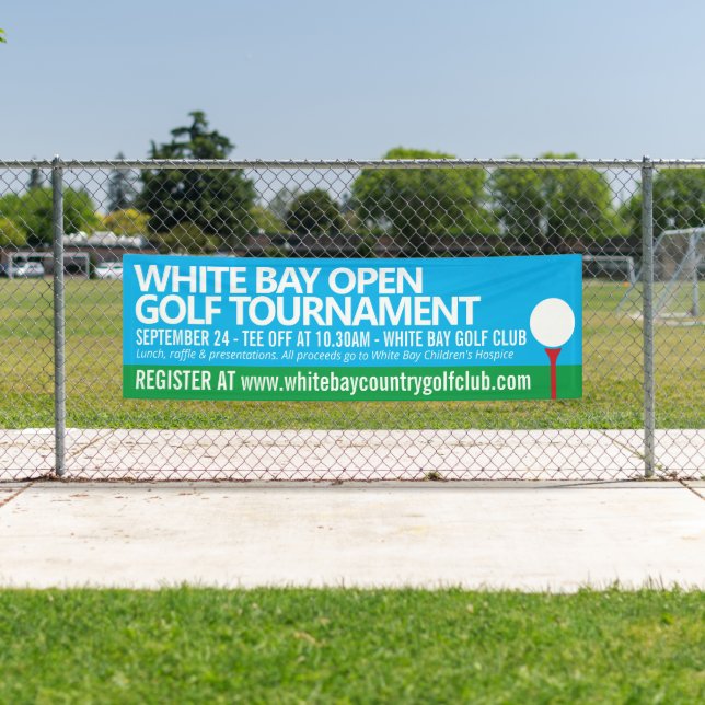 Golfturniergolfspiel Einfache grafische Veranstalt Banner (Insitu)