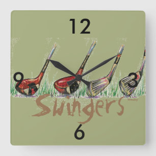 Golfuhr Quadratische Wanduhr