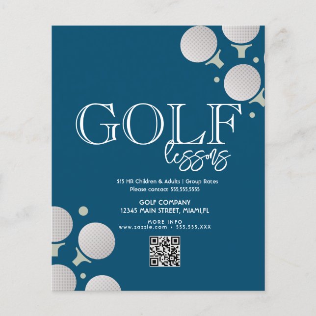 Golfunterricht Erwachsene Kinder Flyer (Vorne)