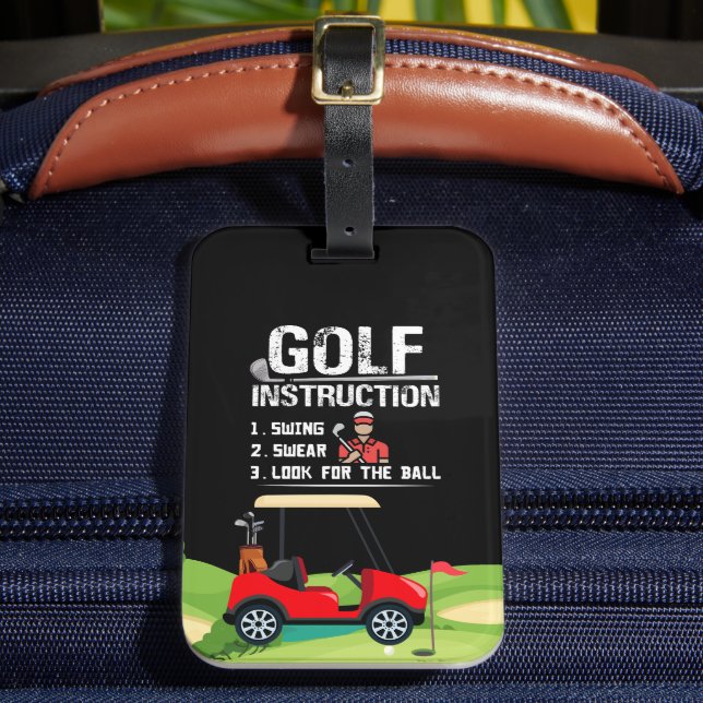 Golfunterricht für Golfer-Zuhause-Dekoration lusti Gepäckanhänger (Vorderseite Insitu 2)