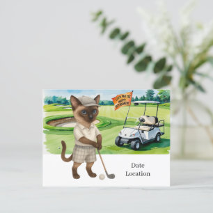 Golfurlaub für Siameser Katzen Einladung