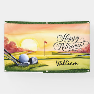 Golfurlaub mit Golfplatz und Golfername Banner