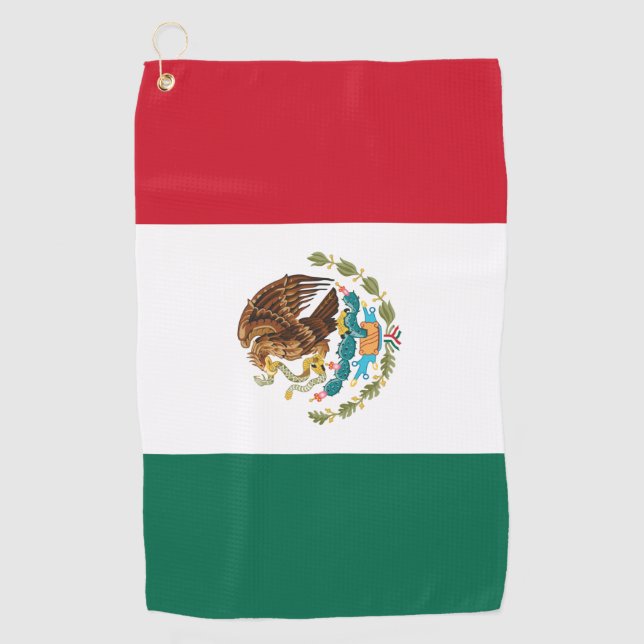 Golfurlaub mit mexikanischer Flagge / Sport Golfhandtuch (Vorderseite)