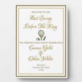 Golfurlaub vor Hochzeiten Party Weekend Aktivität Fotoplatte