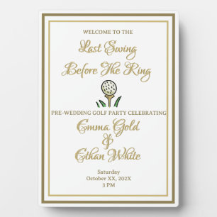 Golfurlaub vor Hochzeiten Party Weekend Aktivität  Fotoplatte