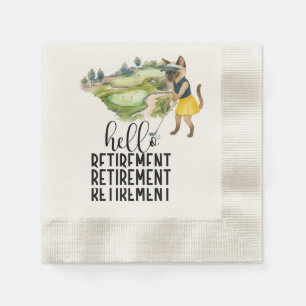 Golfurlaub zum Thema für Siameser Katzen Serviette