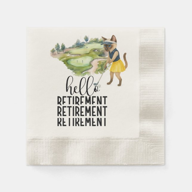 Golfurlaub zum Thema für Siameser Katzen Serviette (Vorderseite)