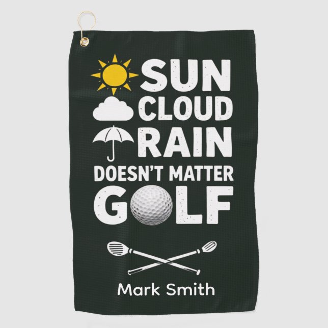 Golfvorhersage für Golfer Golfhandtuch (Vorderseite)