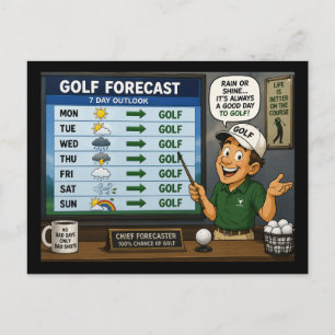 Golfvorhersage Postkarte