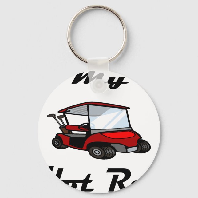 Golfwagen2 Schlüsselanhänger (Vorderseite)