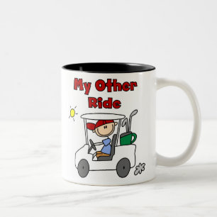 Golfwagen Andere Fahrt Zweifarbige Tasse