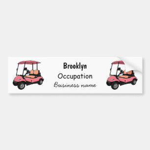 Golfwagen/Golf Buggy Cartoon Abbildung Autoaufkleber