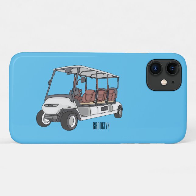 Golfwagen/Golf Buggy Cartoon Abbildung Case-Mate iPhone Hülle (Rückseite (Horizontal))