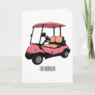 Golfwagen/Golf Buggy Cartoon Abbildung Karte