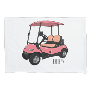 Golfwagen/Golf Buggy Cartoon Abbildung Kissenbezug