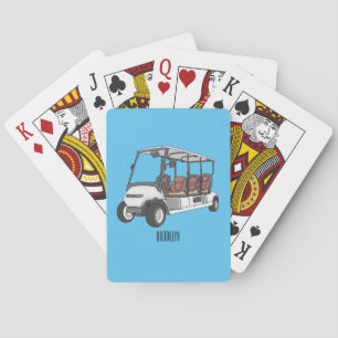 Golfwagen/Golf Buggy Cartoon Abbildung Spielkarten