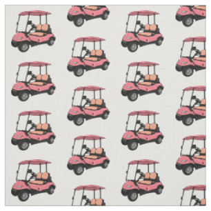 Golfwagen/Golf Buggy Cartoon Abbildung Stoff
