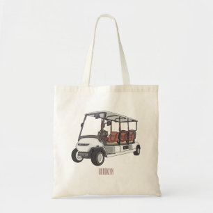 Golfwagen/Golf Buggy Cartoon Abbildung Tragetasche