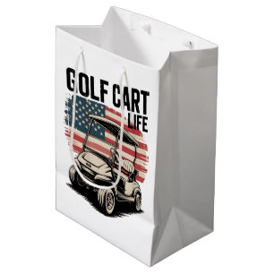 Golfwagen-Leben Ehemann Golfen Golfer Liebhaber Mittlere Geschenktüte