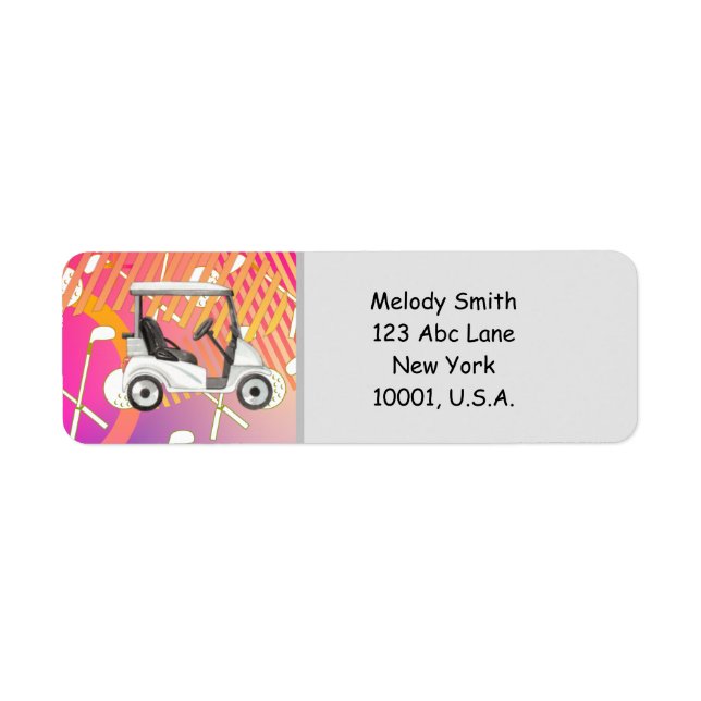 Golfwagen mit Name und Anschrift (Vorne)