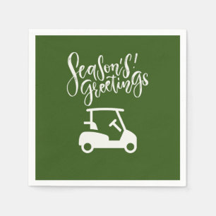 Golfwagen mit Saisongrün Serviette