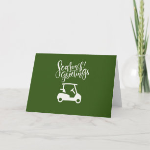 Golfwagen mit Weihnachtsgrüßen Karte