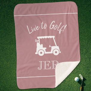 Golfwagen-Monogramm Anfangsbuchstaben Staubrose Ro Sherpadecke