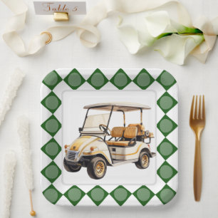 Golfwagen Pappteller